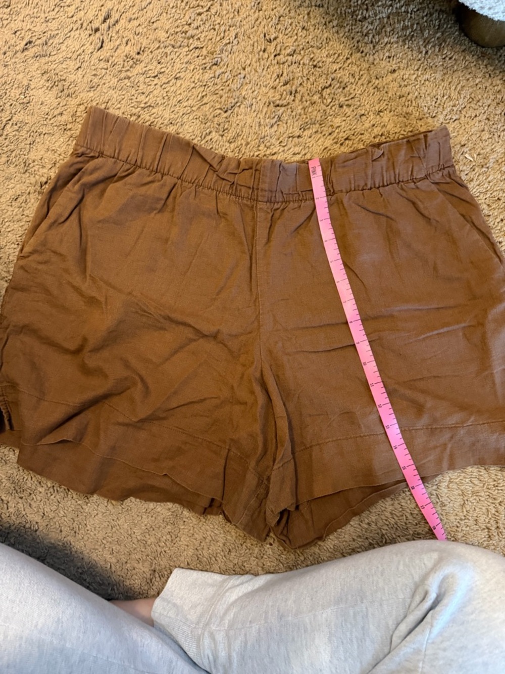 GAP Brown High-Waist Elastic Shorts
